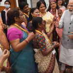 modi with woman